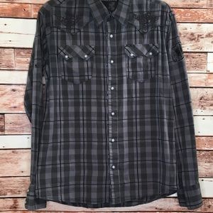 Indigo Star men’s western style shirt size M